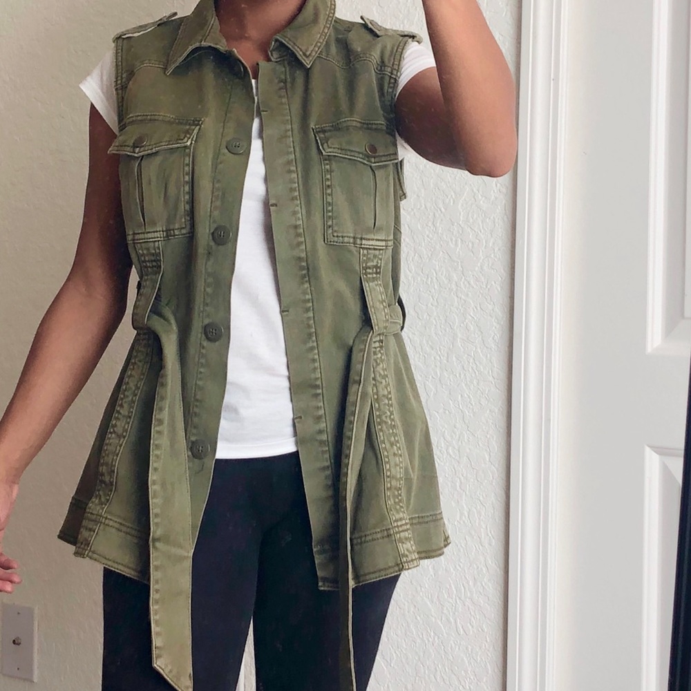 Navy Green Vest